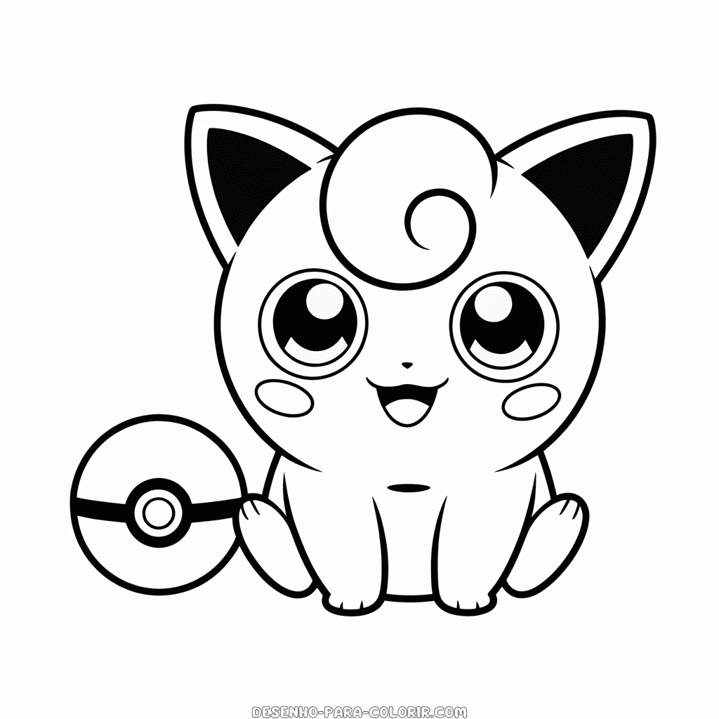 Desenho do Jigglypuff Pokémon para Colorir
