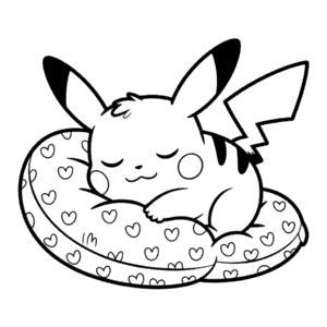 Desenho do Pikachu Fofo para Colorir