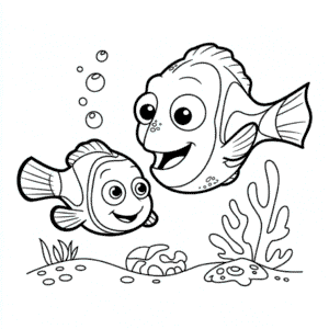 Desenho do Procurando Nemo da Disney para Colorir