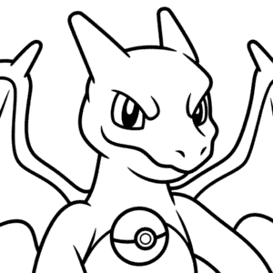 Desenho do Retrato do Charizard para Colorir