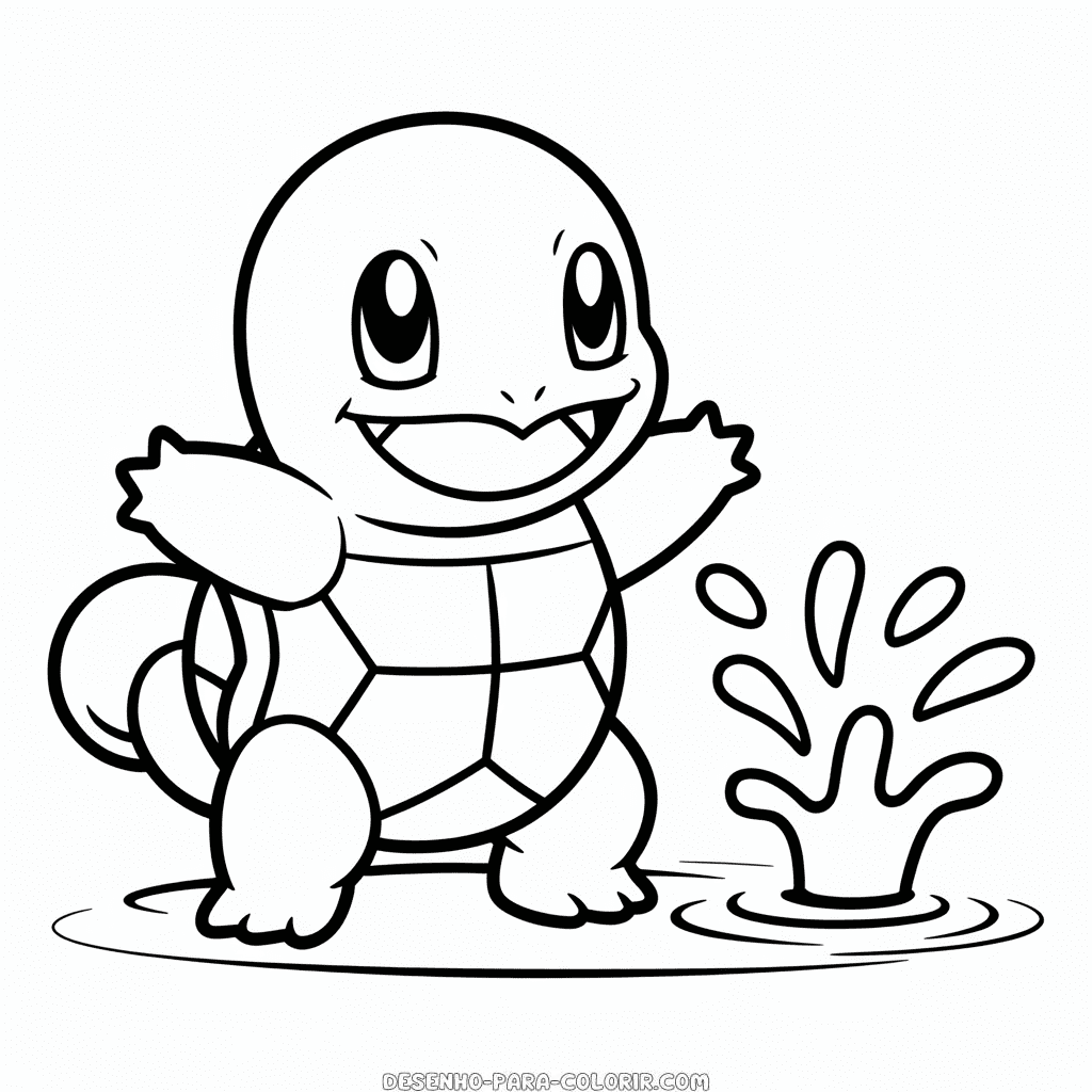 Desenho do Squirtle Pokémon para Colorir