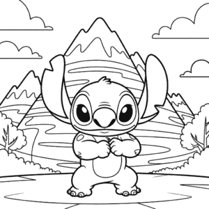 Desenho do Stitch Duro para Colorir