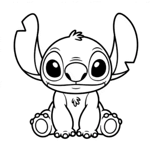 Desenho do Stitch Fácil para Colorir