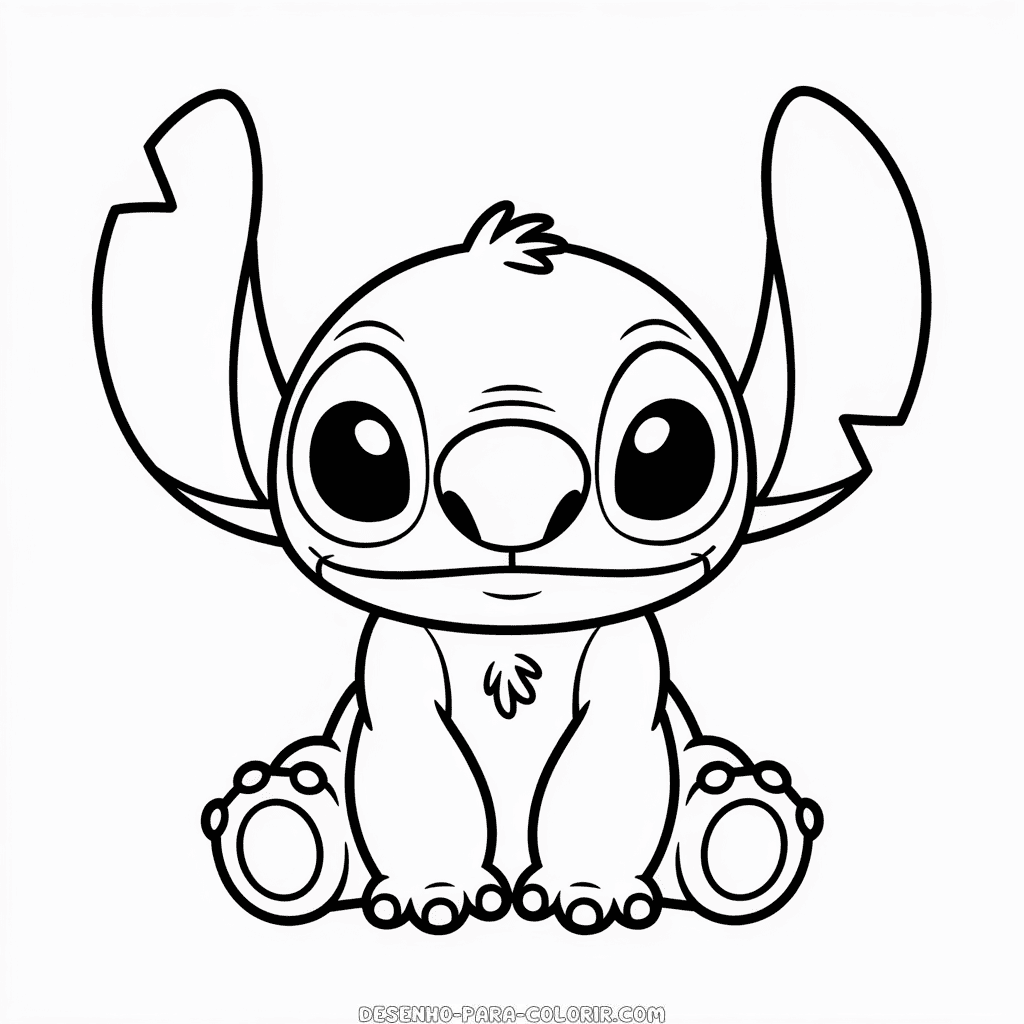 Desenho do Stitch Fácil para Colorir