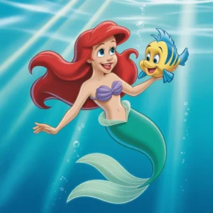 Desenhos da Ariel para Colorir