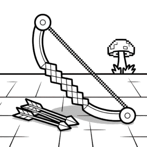 Desenho do Arco do Minecraft para Colorir