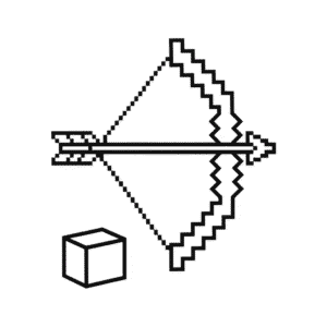 Desenho do Arco e Flecha do Minecraft para Colorir
