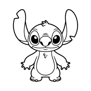 Desenho do Contorno do Stitch para Colorir