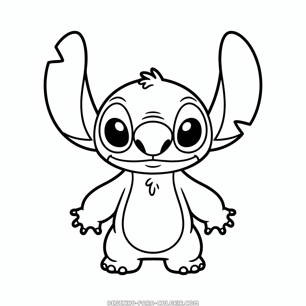 Desenho do Contorno do Stitch para Colorir