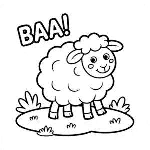 Desenho do Emoji de Ovelha para Colorir