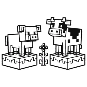 Desenho do Minecraft Animais para Colorir