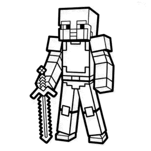 Desenho do Minecraft Armor para Colorir
