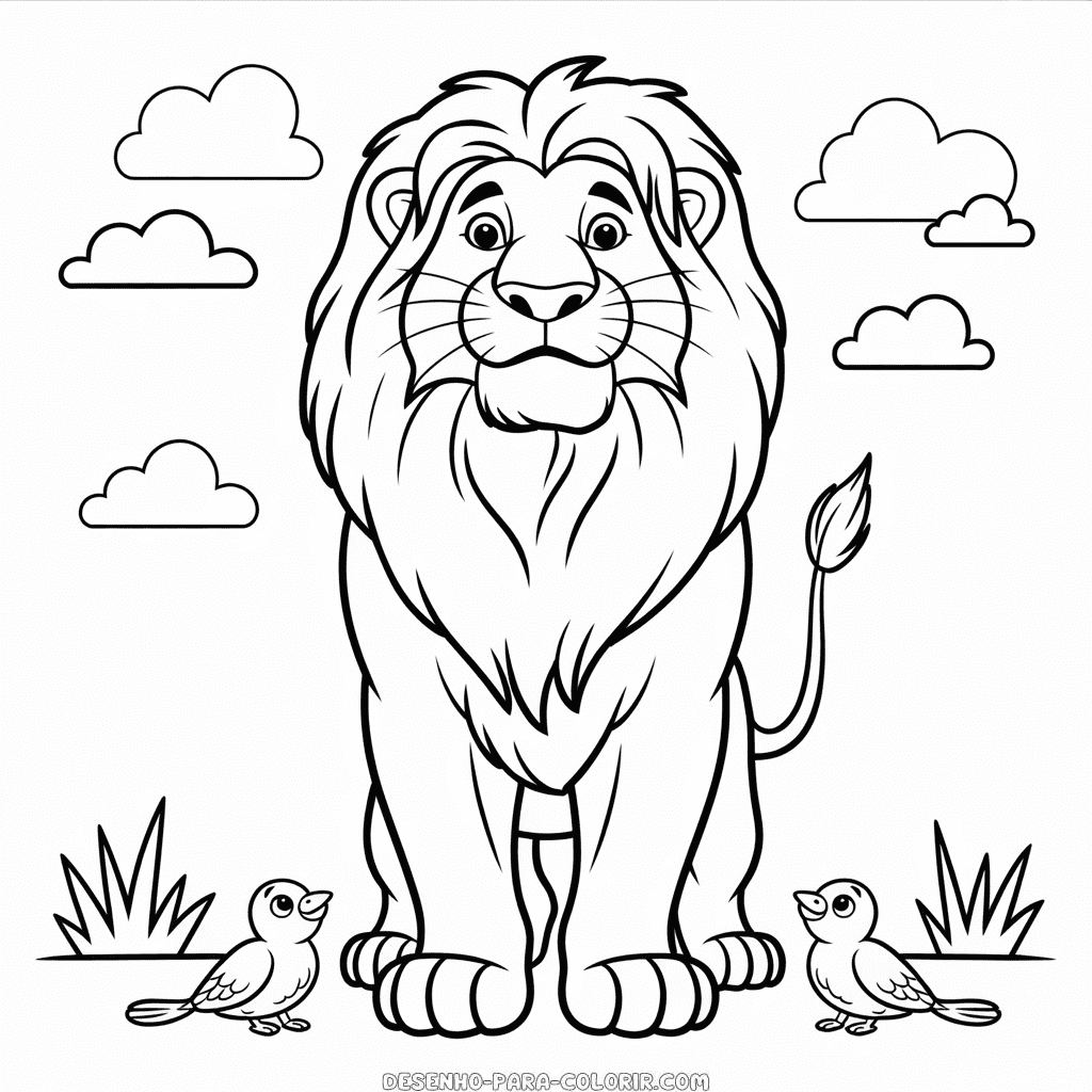 Desenho do Mufasa, O Rei Leão, para Colorir