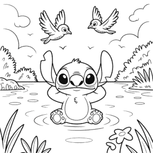 Desenho do Stitch Livre para Colorir