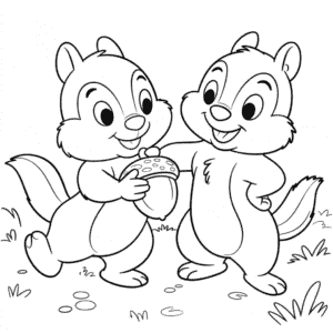Desenho do Tico e Teco da Disney para Colorir