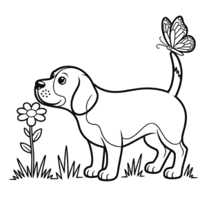 Desenho do Beagle para Colorir