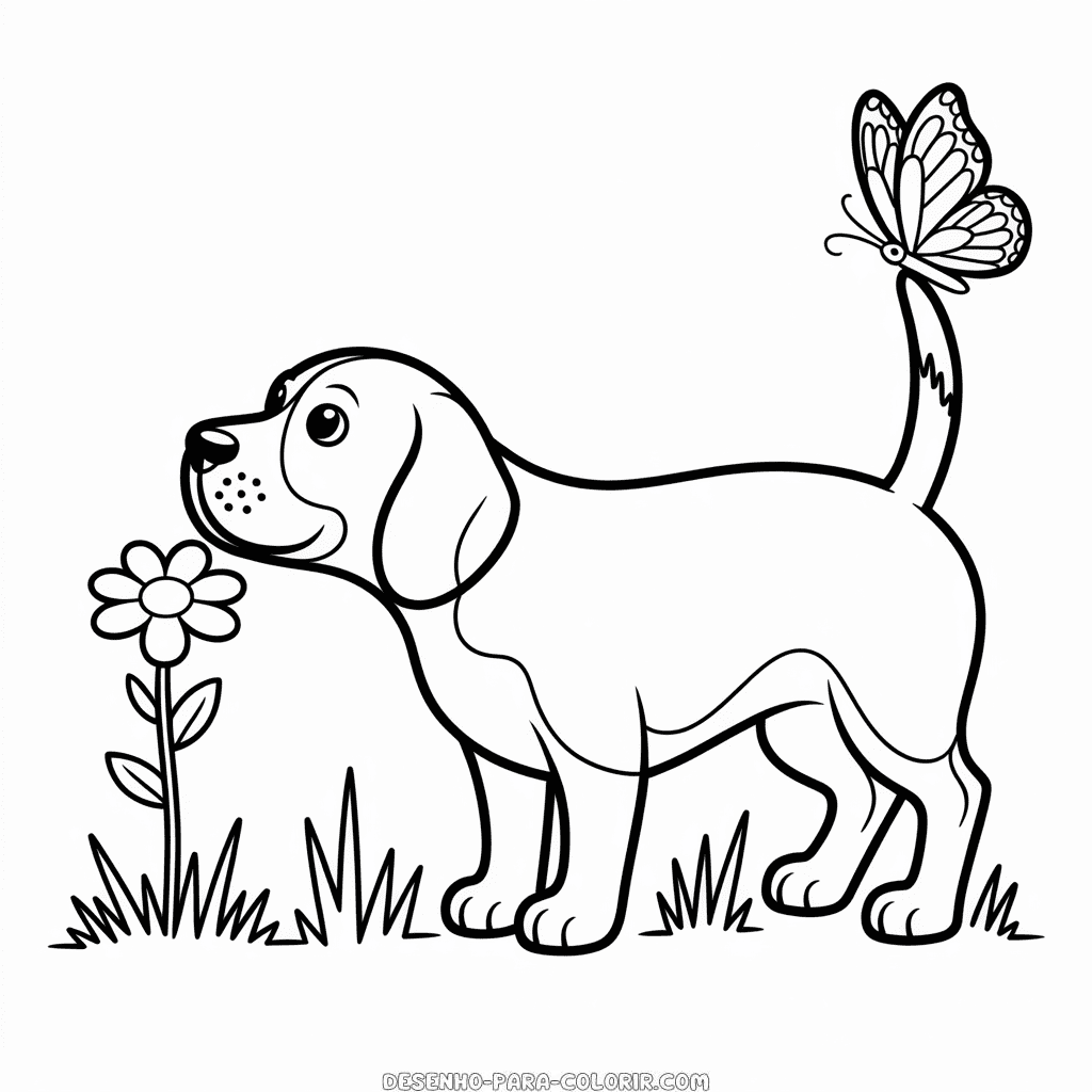 Desenho do Beagle para Colorir