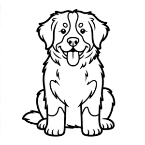 Desenho do Bernese Mountain Dog para Colorir