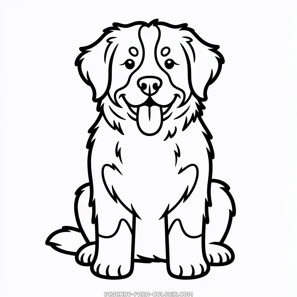 Desenho do Bernese Mountain Dog para Colorir