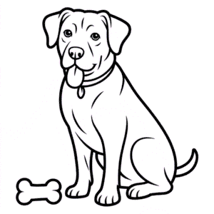 Desenho do Cachorro Adulto para Colorir