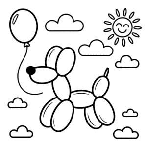 Desenho do Cachorro Balão para Colorir