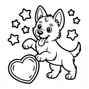 Desenho do Cachorro Fofo para Colorir