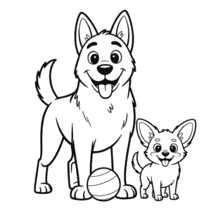 Desenho do Cachorro Grande para Colorir