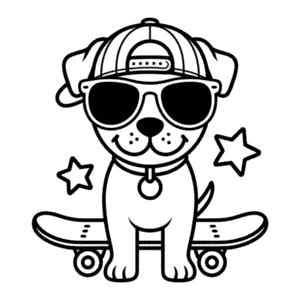 Desenho do Cachorro Legal para Colorir