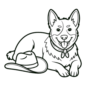 Desenho do Cão Boiadeiro Australiano para Colorir
