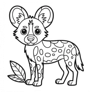 Desenho do Cão Selvagem Africano para Colorir