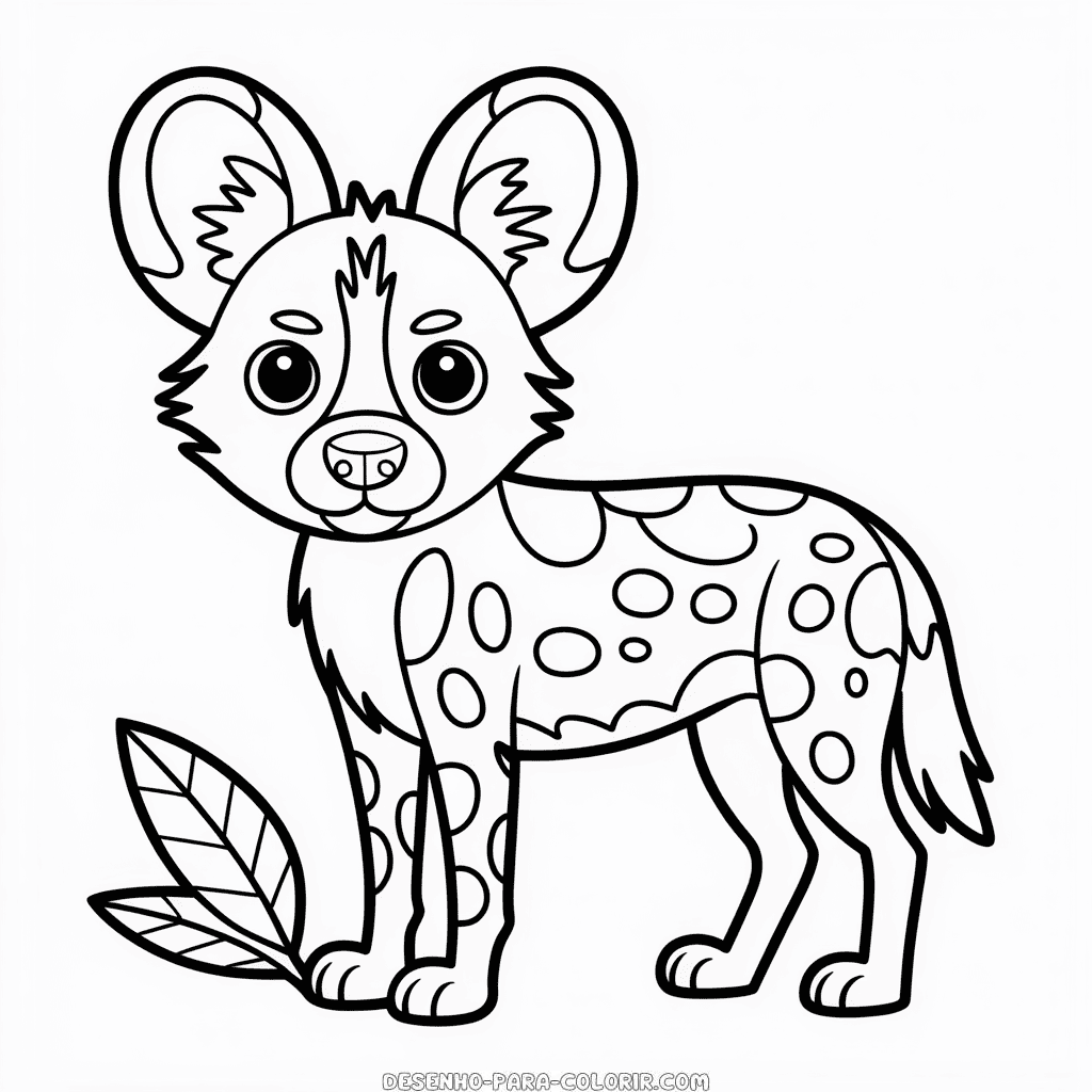 Desenho do Cão Selvagem Africano para Colorir