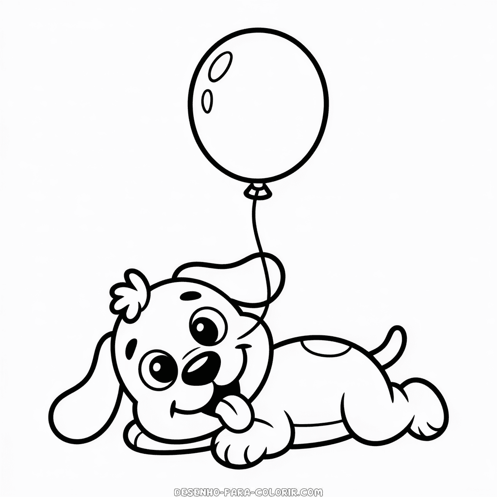 Desenho do Cãozinho Desenho Animado para Colorir