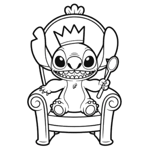 Desenho do Rei Stitch para Colorir