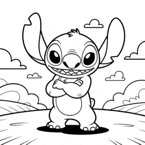 Desenho do Stitch Adulto para Colorir