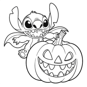 Desenho do Stitch Halloween para Colorir