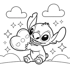 Desenho do Stitch Kawaii para Colorir