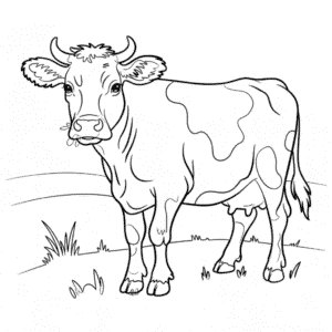 Desenho de Vaca para Adultos para Colorir