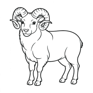 Desenho do Animal Carneiro para Colorir