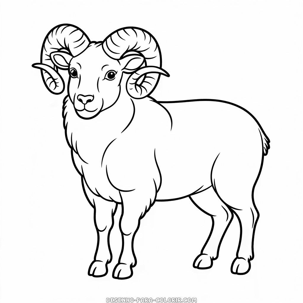 Desenho do Animal Carneiro para Colorir