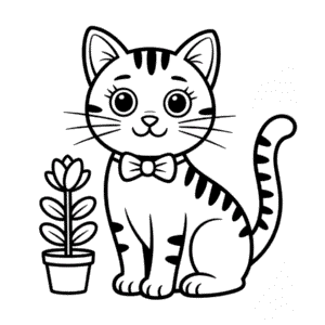 Desenho do Animal Gato para Colorir