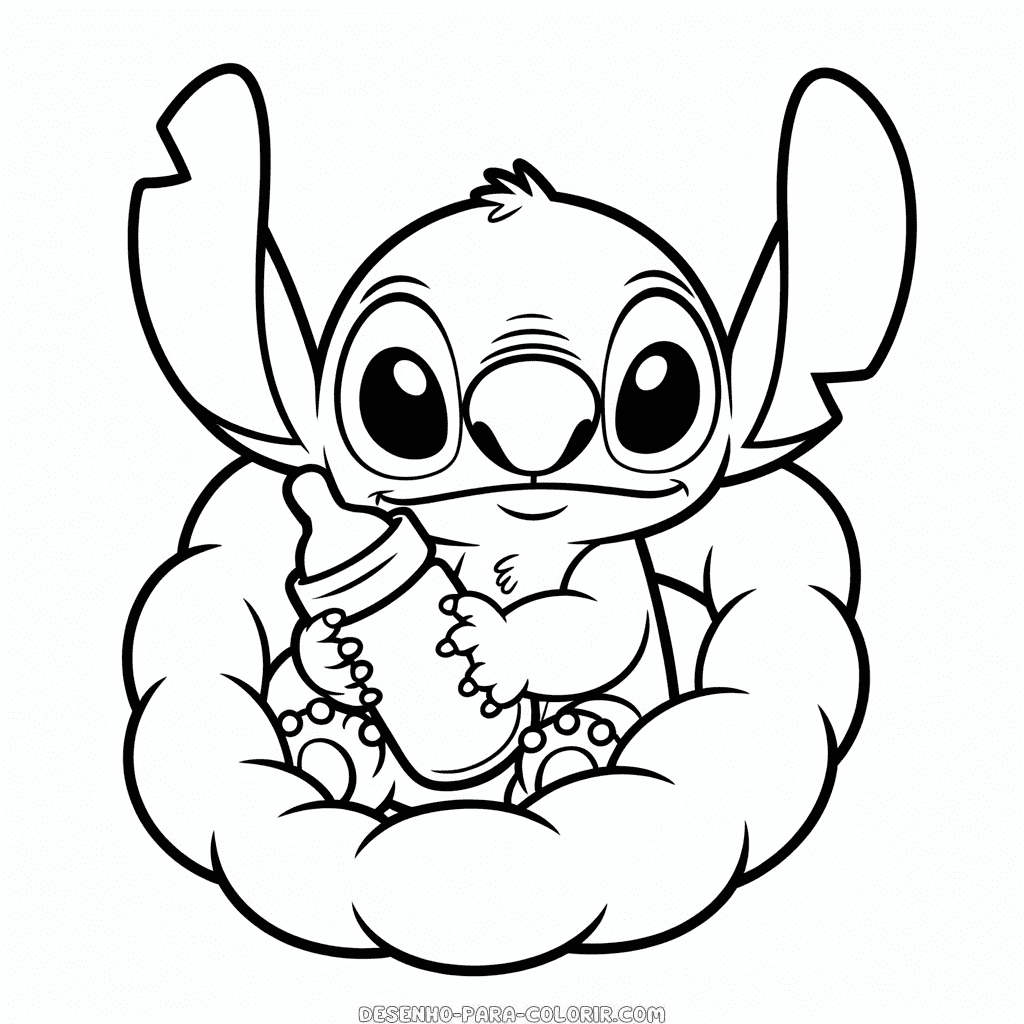 Desenho do Bebê Stitch para Colorir