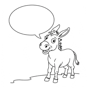 Desenho do Burro Falante para Colorir