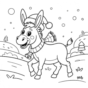 Desenho do Dominick, o Burro, para Colorir