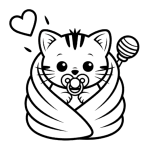 Desenho do Gatinho para Colorir