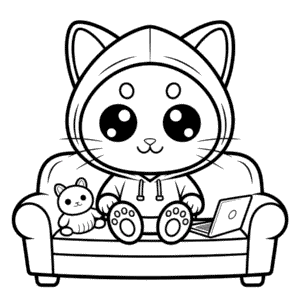 Desenho do Gato Aphmau para Colorir