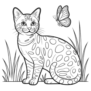 Desenho do Gato Bengal para Colorir
