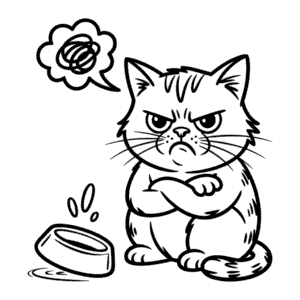 Desenho do Gato Bravo para Colorir