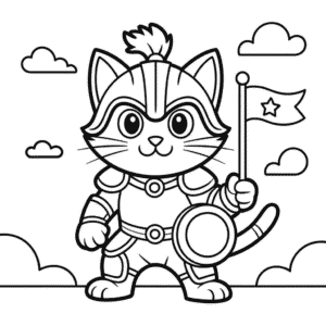 Desenho do Gato de Batalha para Colorir
