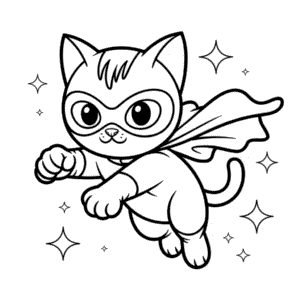 Desenho do Gato Preto da Marvel para Colorir