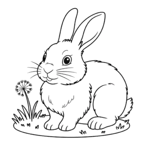 Desenho do Grande Coelho para Colorir